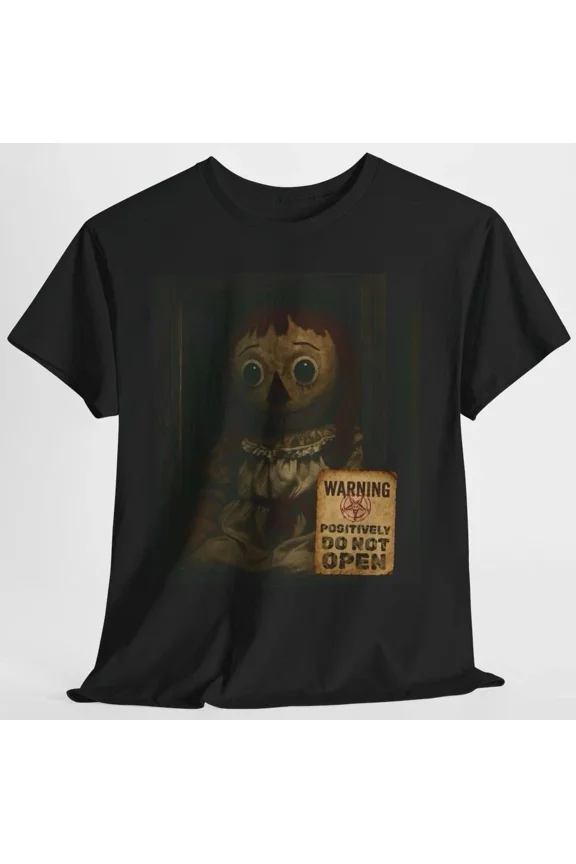 Annabelle T Shirt - Haunted Raggedy Ann Doll Halloween Graphic Art Tee - New