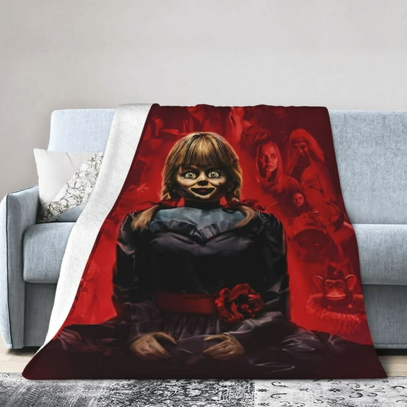 Annabelle Throw Blanket, All Season Decorative Soft Cozy Fleece Blankets, Room Decor For Bed Chair Car Sofa Couch Bedroom