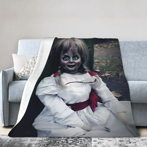 Annabelle Throw Blanket, All Season Decorative Soft Cozy Fleece Blankets, Room Decor For Bed Chair Car Sofa Couch Bedroom
