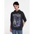 thumbnail image 1 of Anabelle Women's Studded Graphic Hoodie with Long Sleeves, Sizes XXS-XXL, 1 of 5