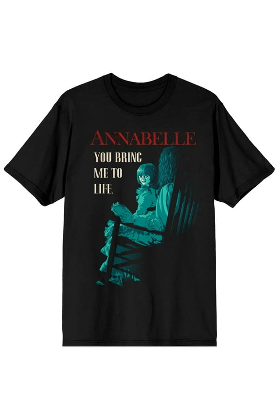 Annabelle You Bring Me To Life Women's Black Graphic Tee-XL