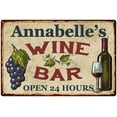 thumbnail image 1 of Annabelle's Rustic Wine Bar Sign Wall Décor Kitchen 12x18 Metal 112180056980, 1 of 1