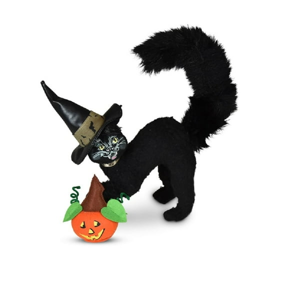 Annalee 6 Inch Scaredy Cat Plush, Orange & Black, 1 Count