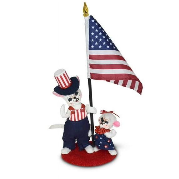 Annalee Dolls 2022 4th of July Patriotic 5in Old Glory Mice Plush New with Tag