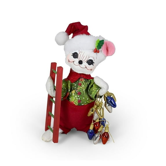Annalee Yuletide Ladder Mouse, 6in Collectible Figurine