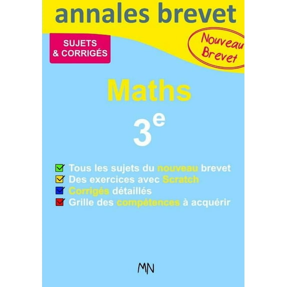 Annales Maths Nouveau Brevet 3e, (Paperback)