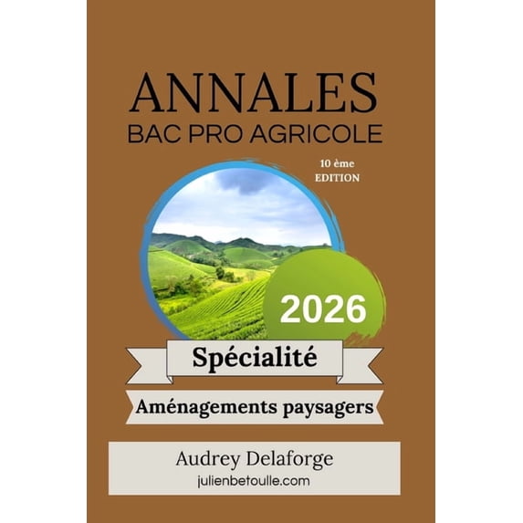 Annales bac pro agri Amenagements paysagers 2026, (Paperback)