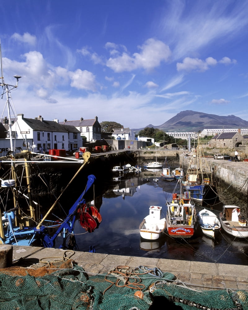 Annalong Harbour Near Mountains Of Mourne Co Down Ireland Canvas Art - The Irish Image Collection Design Pics (12 x 16)
