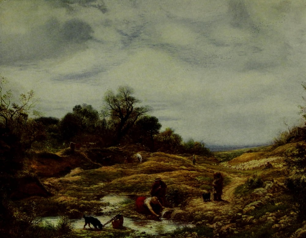Annals of Hampstead 1906 Bit of the heath Canvas Art - John Linnell (18 x 24)