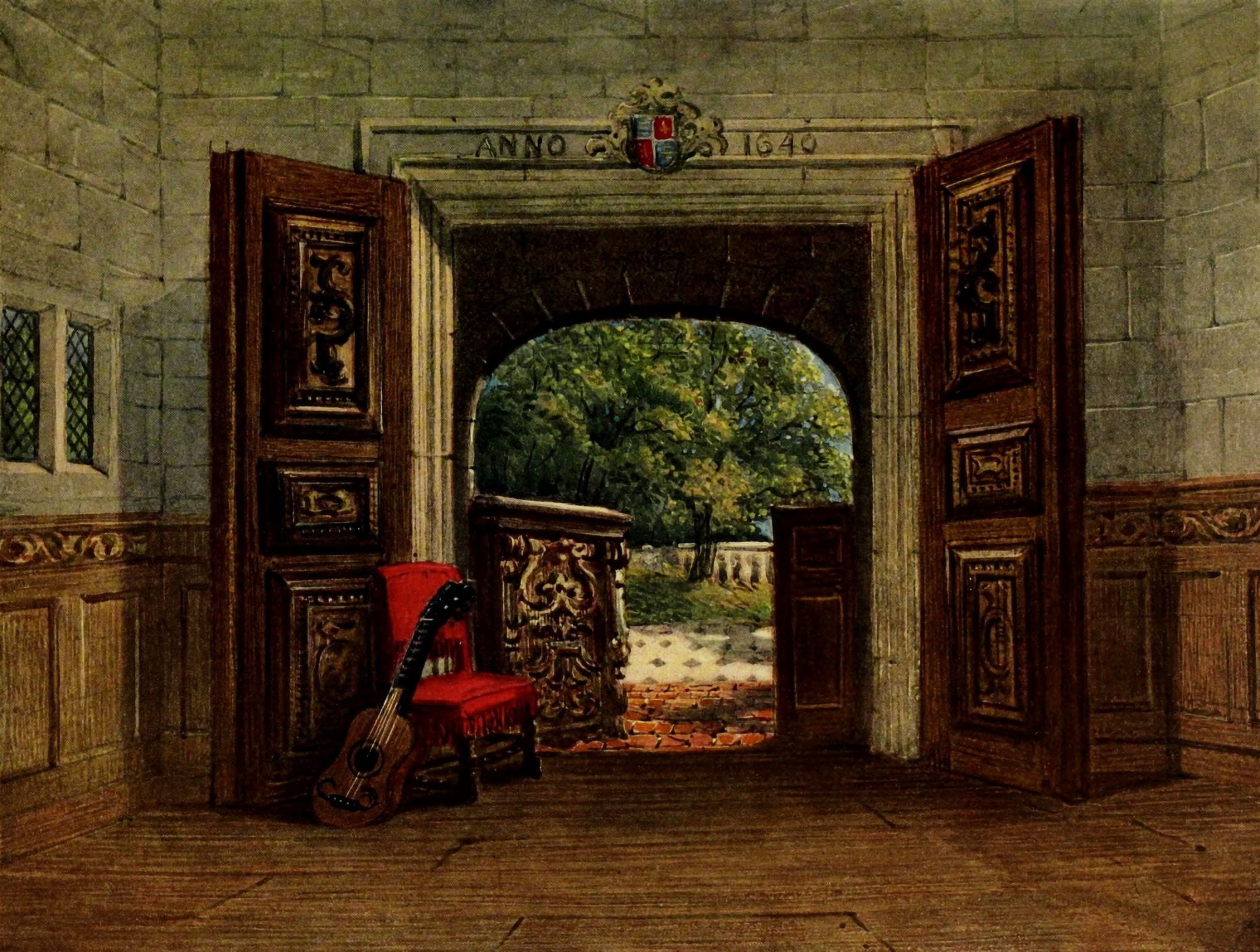 Annals of Hampstead 1906 Priory porch at Frognal Canvas Art - John Chase (24 x 36)