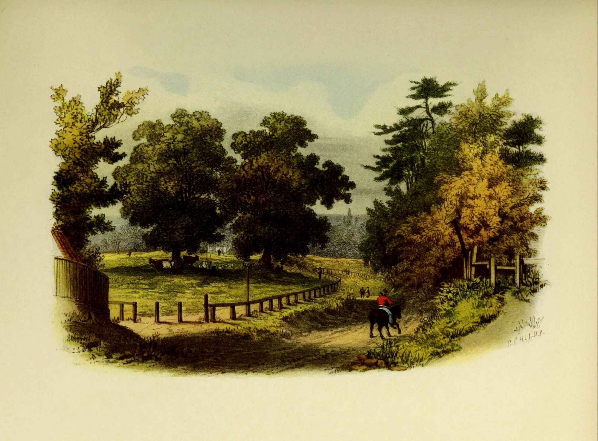 Annals of Hampstead 1906 Rd leading to North End Canvas Art - G Childs (18 x 24)
