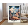 thumbnail image 1 of Annapolis Maryland United States Cityscape Wall Art Photo Print, Stretched Canvas 12x16in, 1 of 4