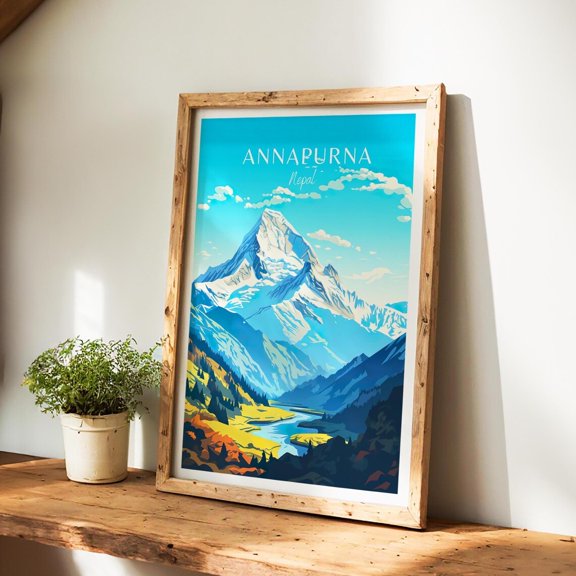 Annapurna Nepal Wall Art For Mountaineers The Perfect Gift And A Lasting Travel Memory Annapurna Print