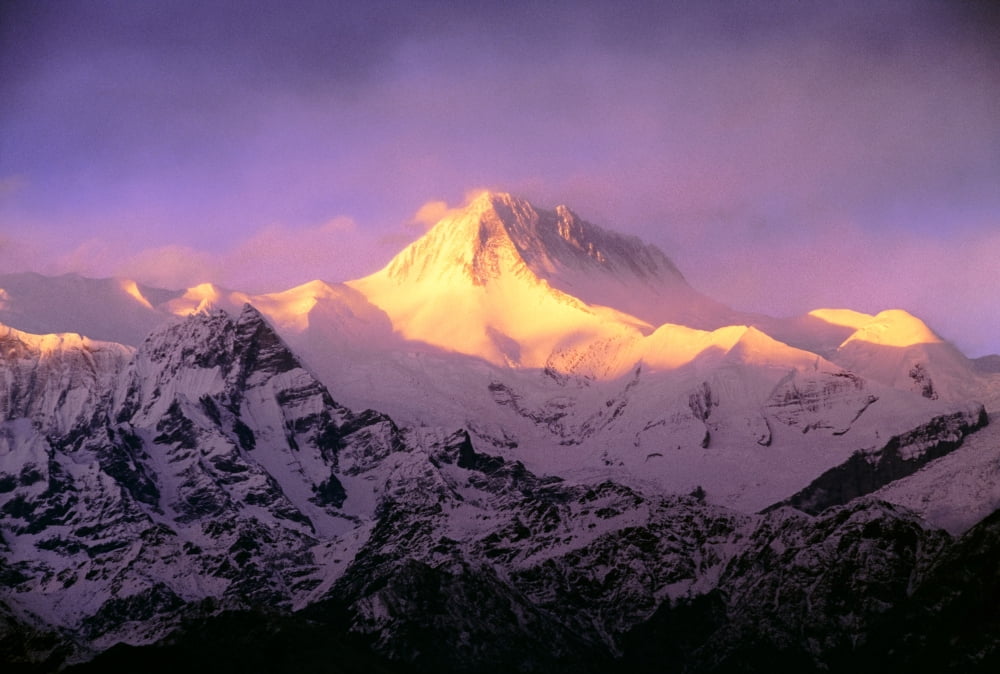Annapurna South At Sunrise Nepal Canvas Art - Bilderbuch Design Pics (18 x 12)