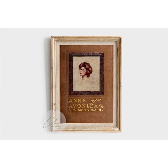 Anne Of Avonlea Book Cover Print, Bookish For Bookworm, Vintage, Classic Book Lover Aesthetic Art, Library Decor Home Decor #215, Unframed Canvas Size 16x24