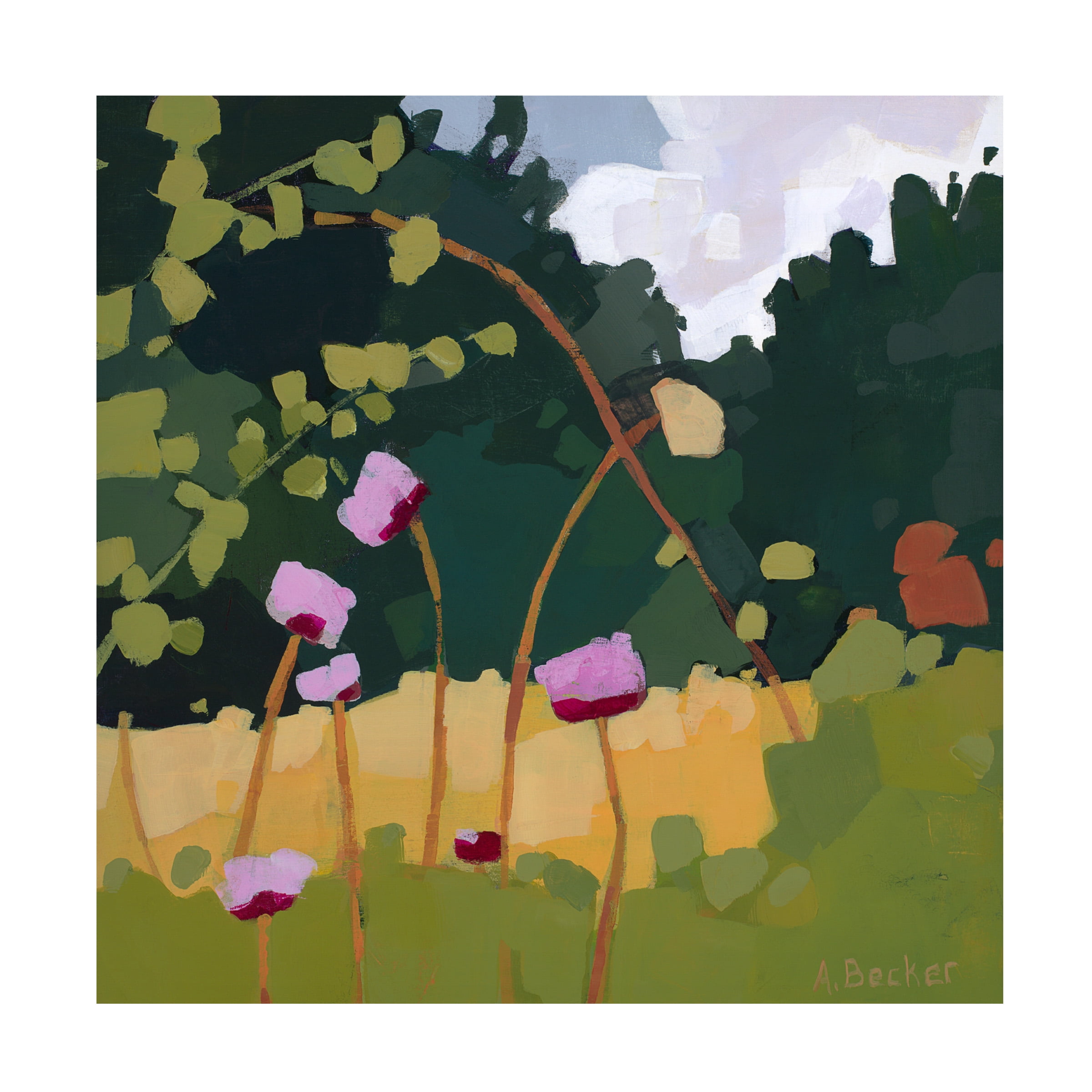 Anne Becker 'Thistles' Canvas Art