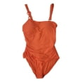 thumbnail image 1 of Anne Cole Ladies Asymmetrical with Removable Shoulder Strap One Piece Swimsuit (Orange, XL), 1 of 1