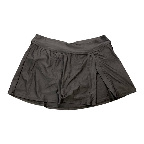 Anne Cole Limited Edition Ladies Banded Side Slit Skirted Swim Bottom (Black, XS)