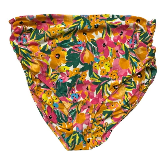 Anne Cole Limited Edition Ladies Convertible High Waist Shirred Swim Bottom (Sunshine Floral, XXL)