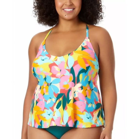 Anne Cole MULTI Plus Size Easy Tri Tankini Swim Top, US 22W