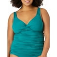 thumbnail image 1 of Anne Cole OCEAN GREEN Live In Color Twist Front Tankini Top, US 22W NWOT, 1 of 4