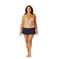 thumbnail image 1 of Anne Cole Plus Size Retro Twist Front Underwire Tankini Multi 20W, 1 of 3