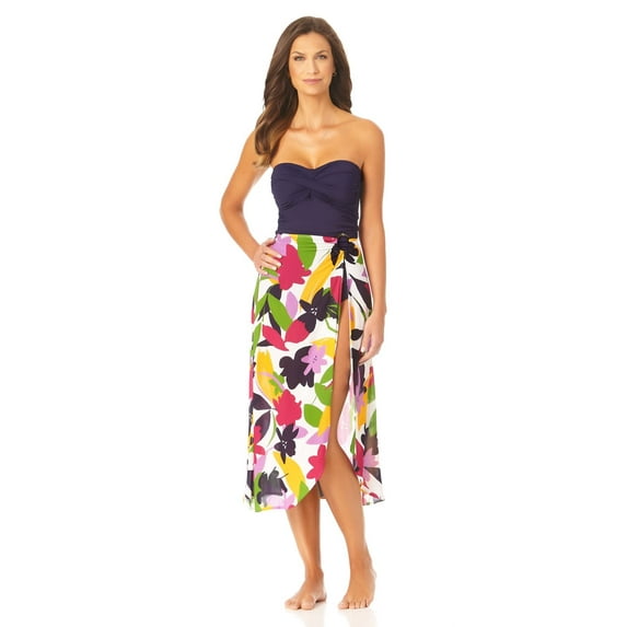 Anne Cole Ring Sarong Skirt Multi XS-SM