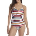 thumbnail image 1 of Anne Cole Signature Womens Boardwalk Stripe Cinched Underwire One-Piece Style-21MO09506 Swimsuit, 1 of 2