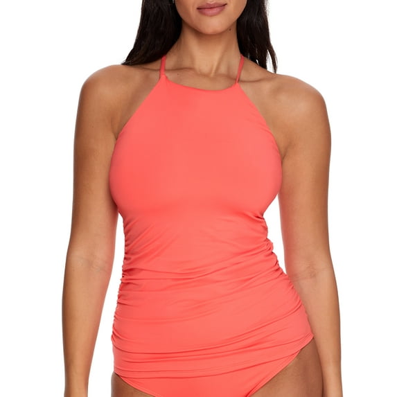 Anne Cole Signature Womens Live In Color High-Neck Tankini Top Style-22MT20601 Swimsuit