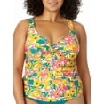 thumbnail image 1 of Anne Cole Signature Womens Plus Size Sunshine Floral Twist Underwire Tankini Top Style-22PT20113 Swimsuit, 1 of 2