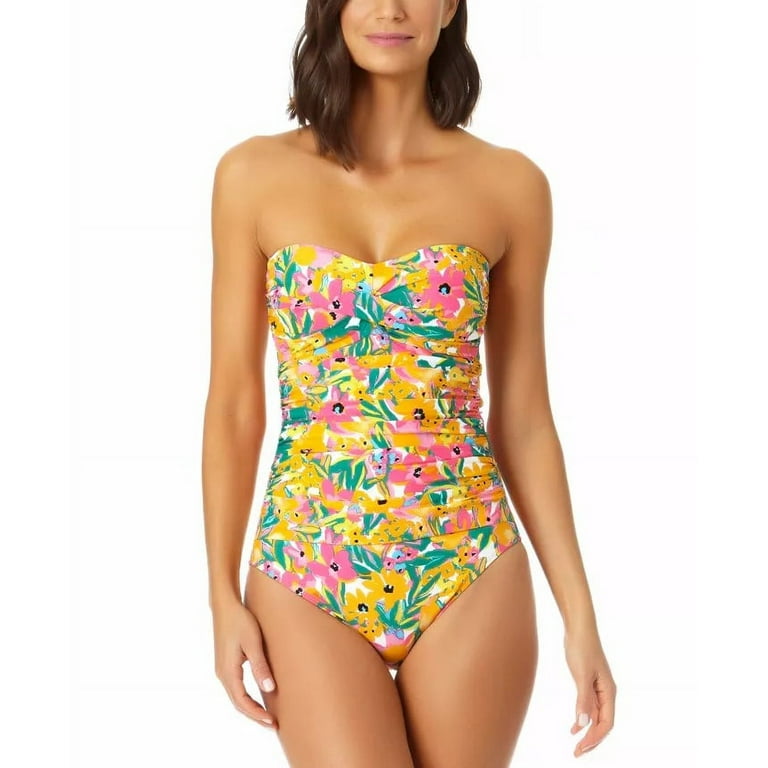 Anne cole women's twist front shirred one piece swimsuit new arrivals
