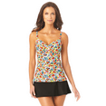 thumbnail image 1 of Anne Cole Women's Ditsy Floral Print Underwire Tankini Top Swimsuit Black Size 34C, 1 of 3