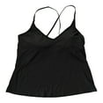 thumbnail image 1 of Anne Cole Women's Limited Edition Swim Triangle Tankini Top (Black, XL), 1 of 11