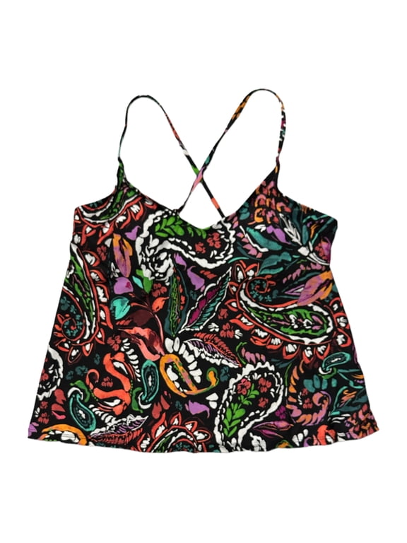 Women's Limited Edition Swim Triangle Tankini Top (Petaly Paisley, L)