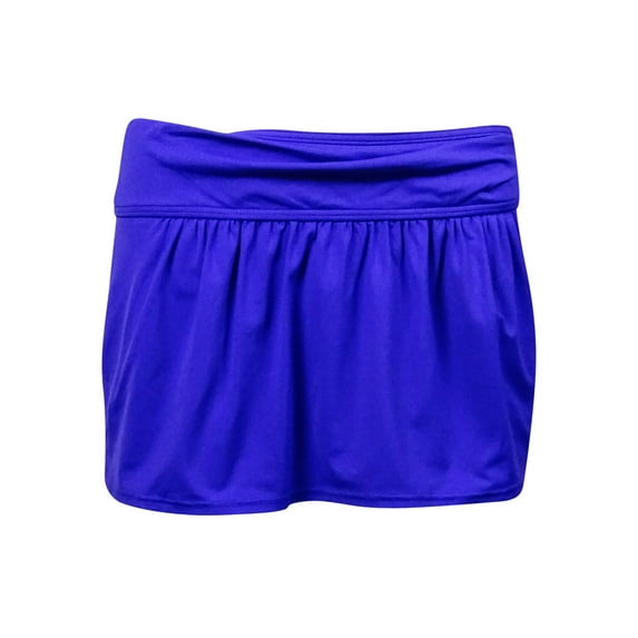 Anne Cole Women's Mini Skirt Swim Bottom Separates Swimsuit (M, Dark Purple)