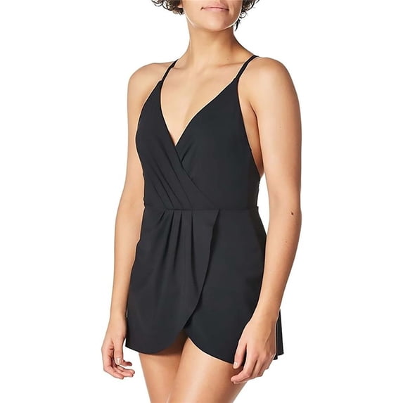 Anne Cole Women's Standard Swimdress One Piece, Black, 10 New with box/tags