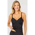 thumbnail image 1 of Anne Cole Women's Surplice Black Underwire Tankini Top 34DD/36D, 1 of 3