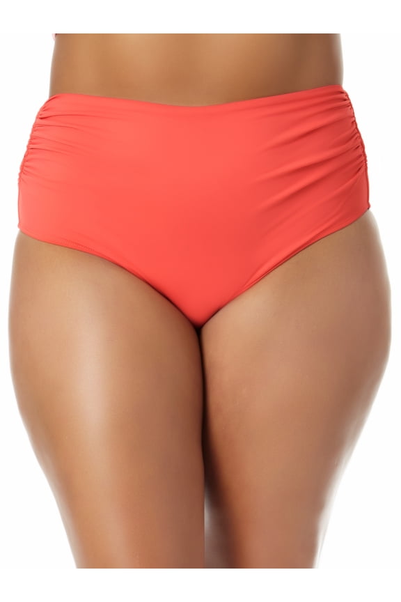 Womens Plus Convertible High Waist Swim Bottom Separates