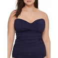 thumbnail image 1 of Anne Cole NAVY Plus Size Twist-Front Strapless Tankini Swim Top, US 16W, 1 of 2