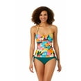 thumbnail image 1 of Anne Cole Womens Printed Nylon Tankini Swim Top Pink S, 1 of 2
