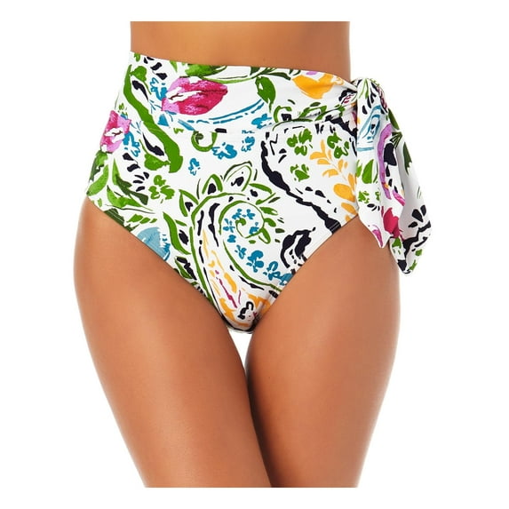 Anne Cole Signature Womens Petal Paisley High-Waist Side Tie Bikini Bottom Style-22MB36797 Swimsuit