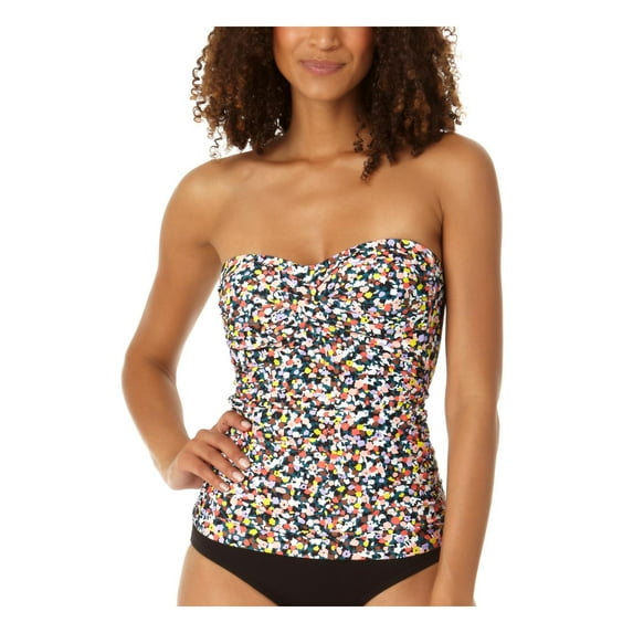 Anne Cole Womens Printed Twist Front Tankini Swim Top