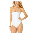 thumbnail image 1 of Anne Cole Women's Twist Front Shirred One Piece Swimsuit White 12, 1 of 2