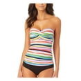 thumbnail image 1 of Anne Cole Womens Striped Bandeau Tankini Swim Top, 1 of 4