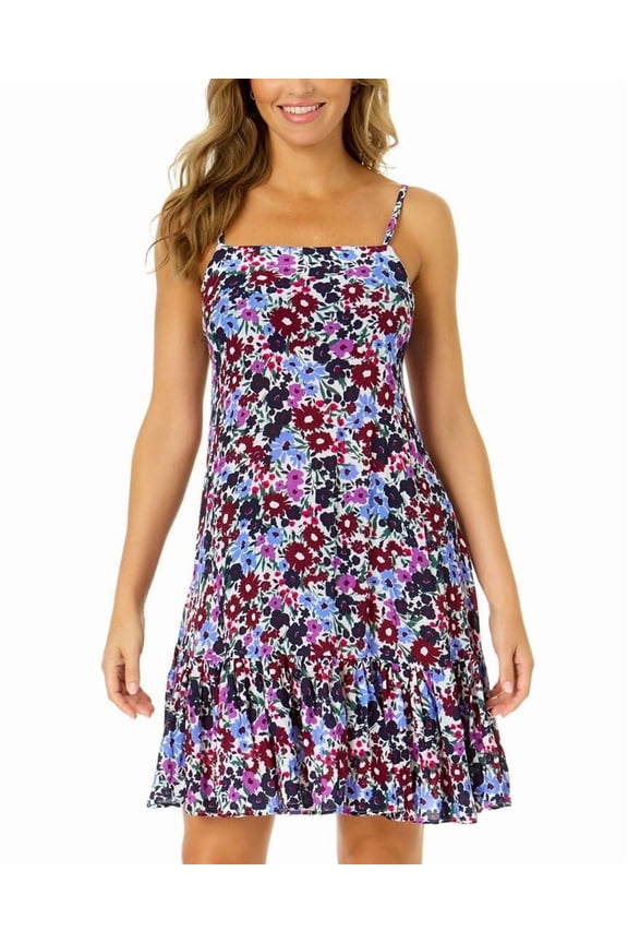 Women's Meadow Bouquet A Line Dress Swimsuit Cover Up Swim New