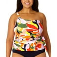 thumbnail image 1 of Anne Cole womens  Asymmetrical Tie Side Tankini, 20W, 1 of 3