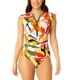 thumbnail image 1 of Anne Cole womens  Flutter Zip One-Piece, 12, 1 of 3