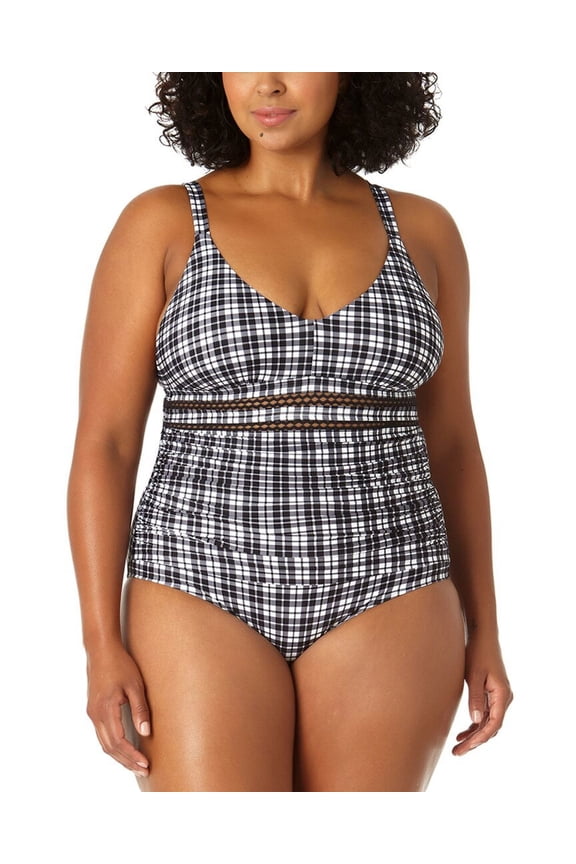 womens  Trim Insert Tri One-Piece, 24W