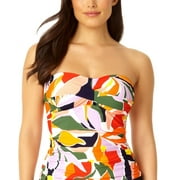 Anne Cole womens  Twist Front Shirred Bandeaukini, XS