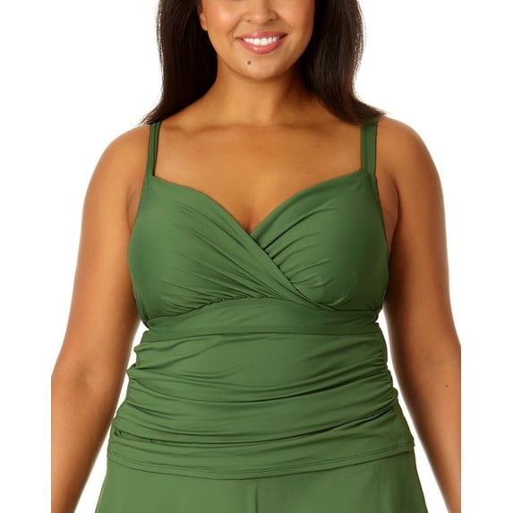 Anne Cole womens Underwire Surplice Tri Tankini, 20W